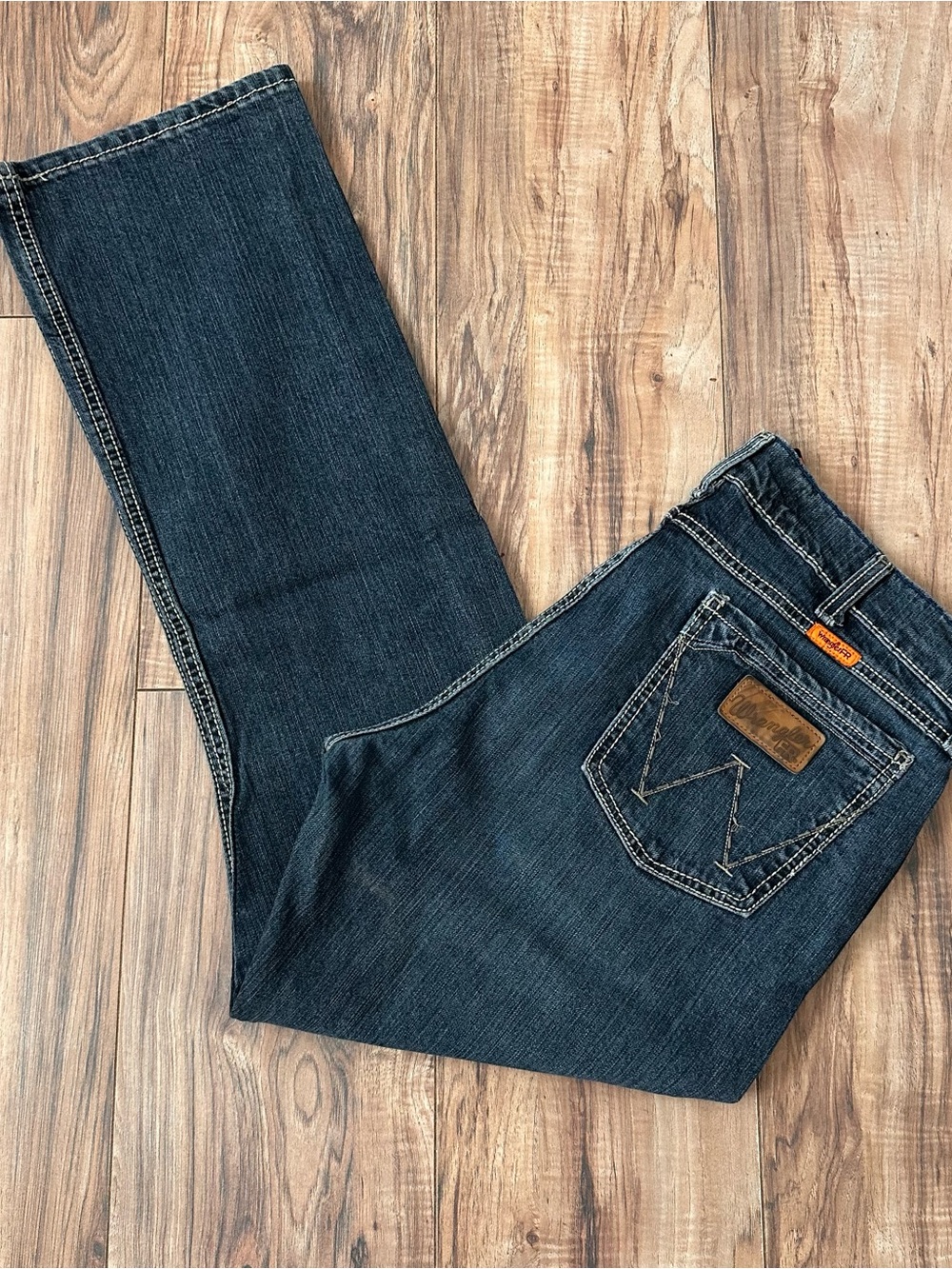 Wrangler Women’s FR Dark Blue Bootcut Jeans Flame Resistant CAT2 2112 • 35 x 32